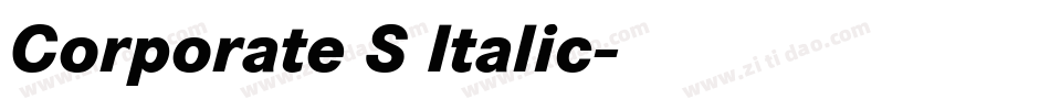 Corporate S Italic字体转换